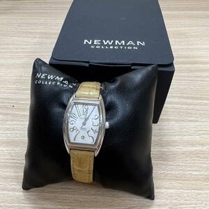 NEW MAN ニューマン クォーツ 腕時計 白文字盤 稼働品 【9562