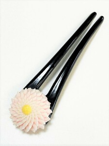花とら●リサイクル髪飾り　かんざし　櫛　ヘアアクセサリー　アップヘア　菊　　　　　　230325