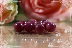 [ new goods ] natural stone Power Stone beads ruby 8mm 1 piece 