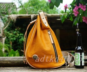  original leather body bag one shoulder bag diagonal .. shoulder .. american style. shoulder bag 