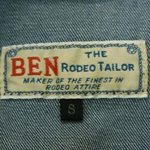 BEN THE RODEO TAILOR ラングラー × メンズビギ USED加工★ ストレッチ デニム ジャケット Gジャン Sz.S　メンズ　A3T02011_3#O_画像5