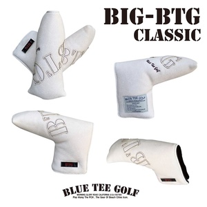 ●3期間限定特価♪【PTB-WH】ブルーティーゴルフ 【BIG BTG - Classic：ホワイト】パター用（ブレード型）ヘッドカバーBLUE TEE GOLF 