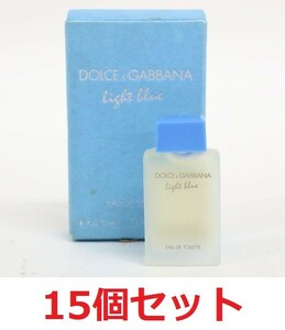 △ DOLCE&GABBANA ミニ香水 ライトブルー オードトワレ 4.5ml 15個セット 【未使用】 △REH02370　ドルガバ ドルチェ&ガッバーナ