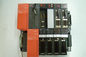 中古品 MITSUBISHI MELSEC AシリーズPLCセット A2USCPU A1SJ71UC24-R2 A1S63ADA A1SD75P3-S3 A1SX42 A1SY42 バッテリー交換済み