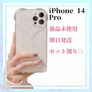 iPhone ケース 14 pro ☆.° ハート型 クリア アイフォン 推し活 ヲタク 