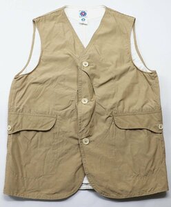 POST O'ALLS × BEAMS PLUS ( Post Overalls × Beams ) ROYAL TRAVELER VEST / Royal тигр bela- лучший прекрасный товар бежевый XS