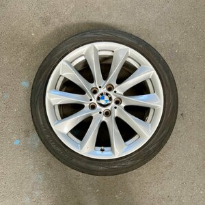 タイヤ付き純正ホイール1本　BMW3(F30)　3B20　タービンスタイリング415　6796248　18×8J　+34　120　5穴　225/45R18　2017年製　4ミリ