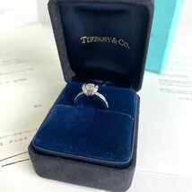 TIFFANY＆Co.【日曜日 夜終了】未使用品 ティファニー リボン 良質天然ダイヤモンド 鑑別書 リング PT950 プラチナ 婚約 結婚_画像9