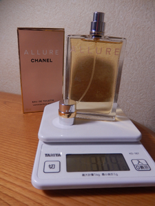 【フルボトル】ほぼ満タン 303g(^^ゞ 100ml トワレ「CHANEL ALLURE：アリュール」 EDT-SP（スプレー）全体美品 _/_/ 交渉OK、匿名OK！ _/_/