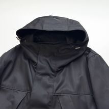 美品 18SS LOOK掲載 LOUNGE LIZARD SUPIMA BURBERRY HOODED COATラウンジリザード バーバリークロススーピマモッズコート 1 S ブラック_画像3