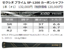 新品■ダンロップ■2023.3■ゼクシオ プライム■ウッド ２本■W1:11.5/W5:18.0■SP-1200■R■ぶっ飛び軽量■やさしさ１番■_画像3