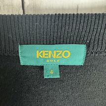 90s【KENZO】ケンゾー 刺繍デザイン ニットベスト L相当ウール ブラック_画像5