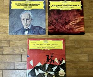 【良品】ドイツグラモフォン LP リヒャルト・シュトラウス 交響詩 「ツァラトゥストラ」「ドン・キホーテ」3アルバム