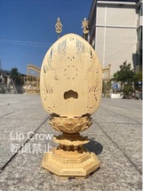 千手観音菩薩 木彫り 千手観音像 彫刻 八角蓮台座 仏師手仕上げ品 総高32cm 仏教美術_画像2