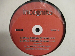 Incognito ： Sampler 12'' (( Still Friend Of Mine / Good Love CJ's R'n'B Mix / Out Of The Storm Morales Sleaze mix