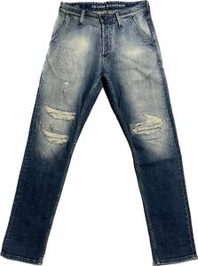 定価58,300円 DENHAM OSAKA PANT JDC2006 JASON COLLECTION デンハム リペア加工 セルビッチ デニムパンツ W27