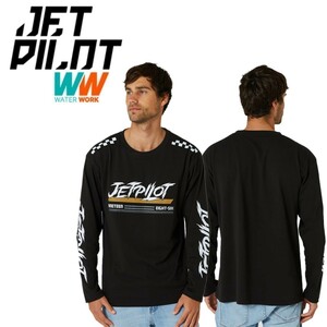 ジェットパイロット JETPILOT 2023 Tシャツ 長袖 送料無料 レース テック L/S メンズ Tシャツ W23609 ブラック M ロンT