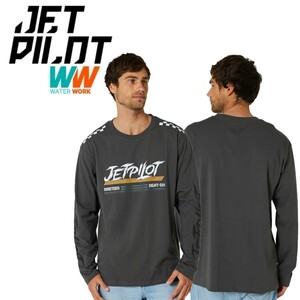 ジェットパイロット JETPILOT 2023 Tシャツ 長袖 送料無料 レース テック L/S メンズ Tシャツ W23609 チャコール M ロンT