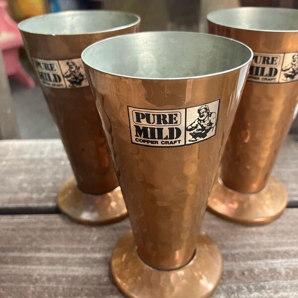 銅製カップ タンブラー COPPER 3個セット レトロ