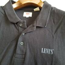 LEVI'S リーバイス ポロシャツ 無地 バイカラー ボタン 半袖 メンズ サイズ ブラック SA189_画像3