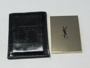 ◆5.YVES SAINT LAURENT BEAUTE イブ・サンローラン・ボーテ コンパクトミラー ミニミラー 手鏡 ケース付/中古