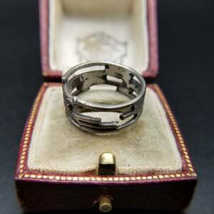 mo клещи -тактный re year sterling серебряный частота кольцо Vintage кольцо серебряный гравировка Vintage аксессуары накладывающийся ...O1