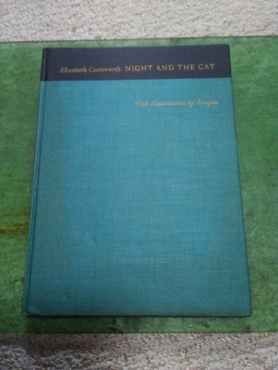 Tsuguharu Fujita Night and the cat From the first edition of Night and the Cat ★Poem only, artwork, painting, others