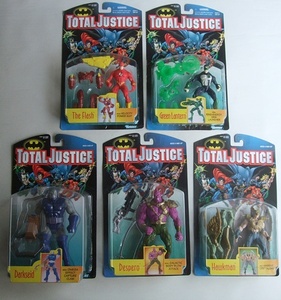 Vintage 90s TOTAL JUSTICE Total Justy s фигурка * кукла 5 body комплект нераспечатанный товар Kenner производства Old kena- Vintage 