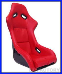 【即納！】★RECARO SP-Gタイプ（SPGタイプ）フルバケットシート/PUレザー・レッド【1脚】★リブ構造で強度を確保！人気モデル♪