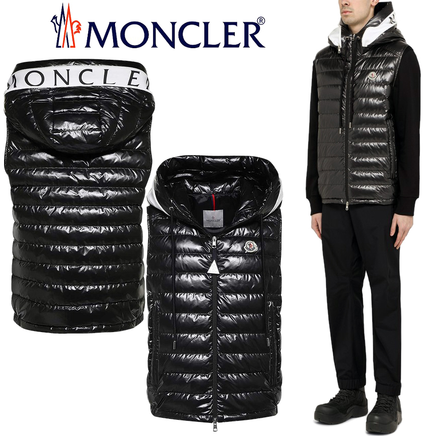 未使用に近い MONCLER モンクレール ダウンベスト カラー 999 ブラック ...