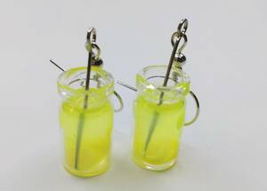  free shipping lemon earrings ear decoration b round link rhinoceros da- juice Korea smaak