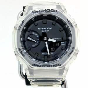極美品 G-SHOCK ジーショック CASIO カシオ 腕時計 GA-2100SKE-7AJF アナデジ デジアナ クォーツ 八角形 スケルトン 【ITNZR22M30H4】