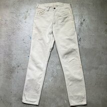 LEVI'S リーバイス 【men2580H】 60's 518 SLIM FIT コットンツイルパンツ カツラギ 刻印B アイボリー スリムフィット 実寸W29 AG_画像1