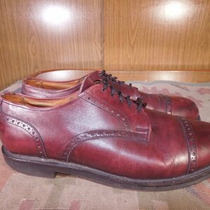 ●Allen Edmonds●ストレートチップ茶US8.5E●26.5cm小窓ロゴの画像3