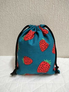  lunch sack glass sack pouch hand made pouch glass inserting strawberry pattern hand made 