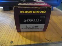 AMMO空箱 FEDERAL 9mm LUGER 115 Gr FMJ 100 ROUND PACK 1箱（トレイ付き）_画像4