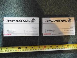 AMMO空箱 Winchester 9mm Luger 124 Gr. FMJ BL 1箱（トレイ付き）