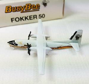 ドイツ SCHABAK シャバク 1/600 FOKKER 50 BUSYBEE - 元箱付 ◆zd-21