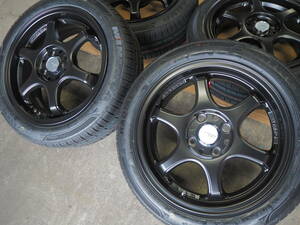 ★5ZIGEN★165/55R15 6J+45 4H100 新品 人気 逆ゾリ ProRacer 1台分 N-BOX ALTO ワゴンR DAYS TANTO WAKE MOVE MIRA カスタム ブラック