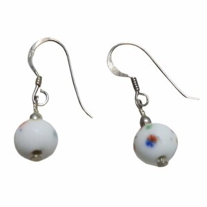 Art hand Auction ■☆Accessoires faits à la main Boucles d'oreilles en argent avec perles de verre (HDP-19), Des boucles d'oreilles, perles, Verre, autres