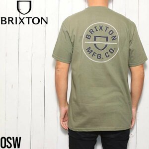 半袖Tシャツ バックプリントTEE BRIXTON ブリクストン CREST II S/S TEE 16493 OSW　 Sサイズ