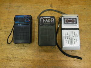 【ジャンク】ラジオ、テープレコーダー3つセット　RF-580　MC-60