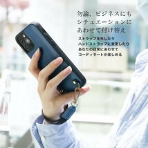 iPhoneケース★ショルダーストラップ付属 iPhone14/13/12 Pro/Promax/mini/plus 落下防止 本革6色 おしゃれ HANATORAスマホカバー★TGN+TSS_画像5