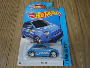 HW Hot WHeeLS ホットウィール フィアット パトカー ミニカー ミニチュアカー FIAT 500 POLIZIA Toy car Miniature