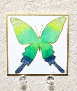 Butterfly　①　　水彩画　原画　癒し　蝶々