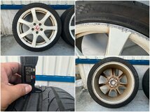 新N管理72372 エディックス 外し】★シビック FD2 タイプR 純正 18インチ ホイール タイヤ付 4本 ★ 7.5J +60 114.3 5H 225/40R18_画像2