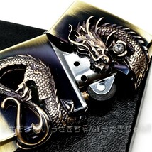 zippo☆2面☆龍神メタル☆アンティークブラス☆ジッポ ライター_画像2