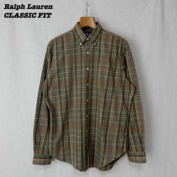 Ralph Lauren CLASSIC FIT Shirts 16/L SHIRT23049 ラルフローレン クラシックフィット ボタンダウンシャツ 長袖シャツ