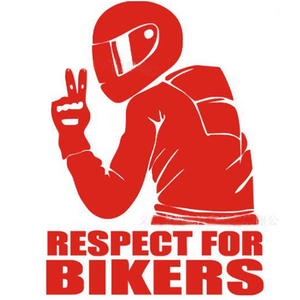 RESPECT RESPECT FOR BIKERS粘着シール レッド 汎用 エナジープライス