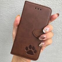 肉球　スマホケース　iPhoneケース　手帳型　犬　猫　可愛い　iPhone スマホ　iPhone レザー　大人気　iPhone 7plus iPhone 8plus 新品_画像2